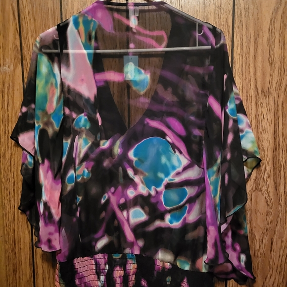 Studio Y whimsical sheer embellished top - Picture 3 of 4